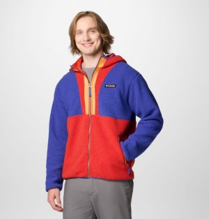 Columbia Backbowl™ II Remastered Hooded Sherpa Men Fleece Jackets Blue | 35902675