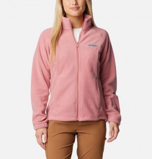 Columbia Benton Springs™ Full Zip Women Fleece Jackets Pink | 63472279