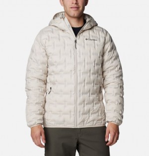Columbia Delta Ridge Hooded Men Puffer Jacket White | 19868738