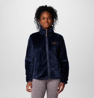 Columbia Fire Side™ II Sherpa Women Fleece Jackets Navy | 77040375