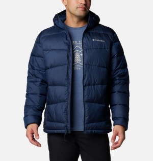 Columbia Fivemile Butte™ II Hooded Men Puffer Jacket Navy | 18757585