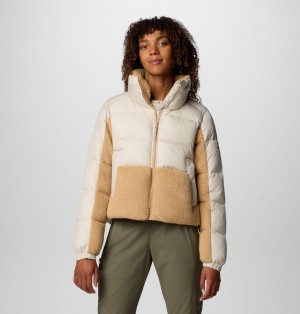 Columbia Leadbetter Point™ II Sherpa Hybrid Women Puffer Jacket White | 6953784