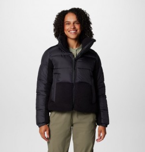 Columbia Leadbetter Point™ II Sherpa Hybrid Women Puffer Jacket Black | 19581140
