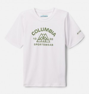 Columbia Mount Echo™ Technical Graphic Boys's T Shirts White | 58741770