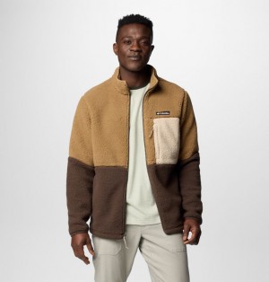 Columbia Mountainside™ Heavyweight Men Fleece Jackets Brown | 49759261