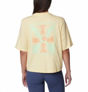 Columbia North Cascades™ Graphic Women T Shirts Yellow | 50016457