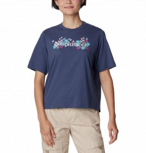 Columbia North Cascades™ Relaxed Women T Shirts Navy | 9681765