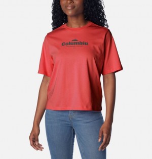 Columbia North Cascades™ Relaxed Women T Shirts Coral | 4040260