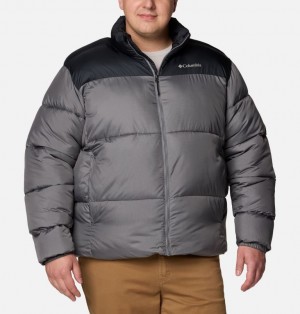 Columbia Puffect™ III Insulated Extended Size Men Puffer Jacket Grey | 42021808