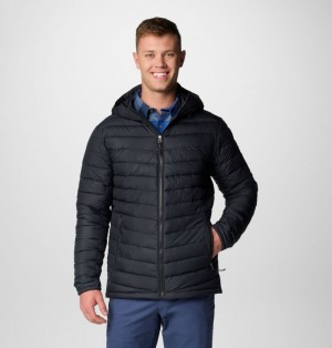 Columbia Slope Edge™ II Hooded Insulated Men Puffer Jacket Black | 81655638