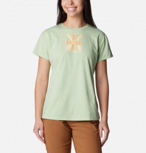 Columbia Sun Trek™ Technical Graphic Women T Shirts Green | 42012754