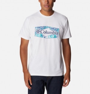 Columbia Sun Trek™ Technical Men T Shirts White | 33104966
