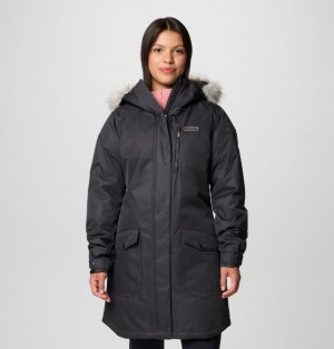 Columbia Suttle Mountain™ Long Synthetic Down Women Parka Black | 59836897