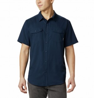 Columbia Utilizer™ II Solid Short Sleeve Men Shirts Navy | 34862023
