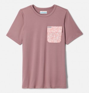 Columbia Washed Out™ Technical Girls's T Shirts Brown | 58212491